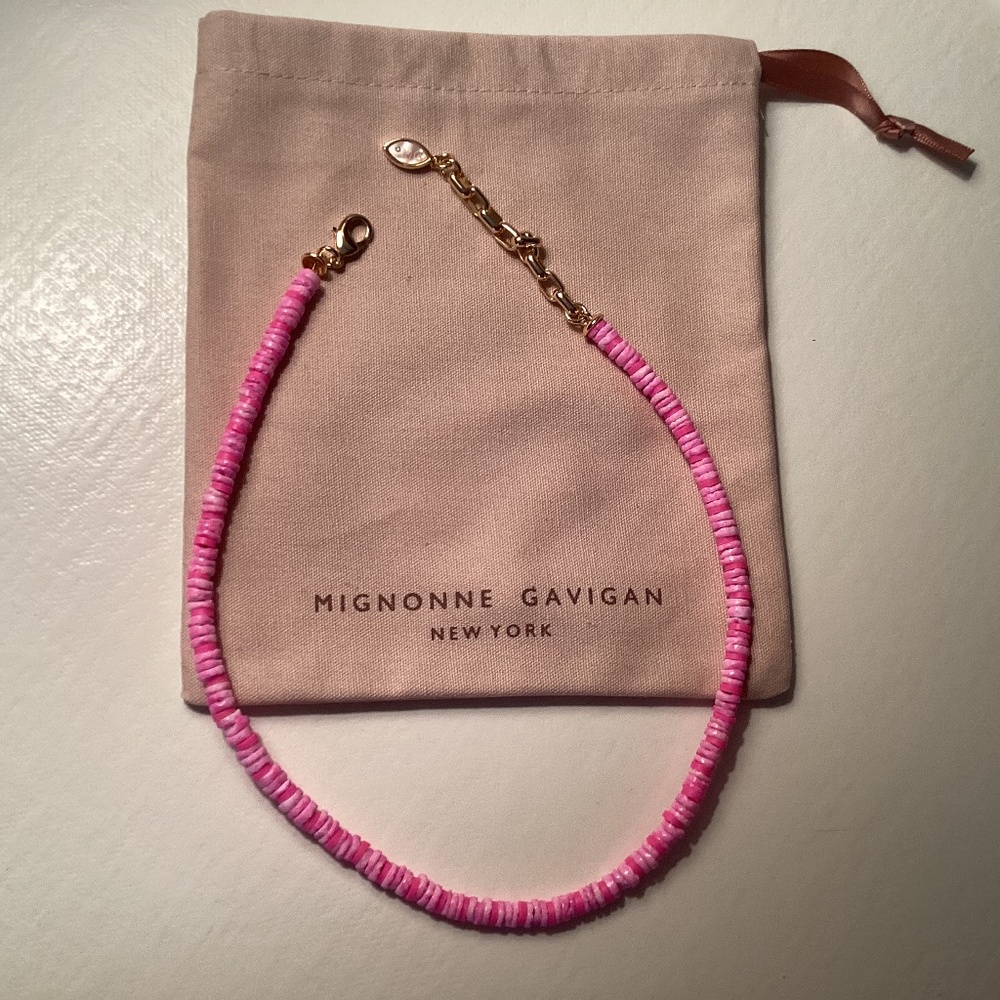 Mignonne Gavigan “Gina” necklace hot pink